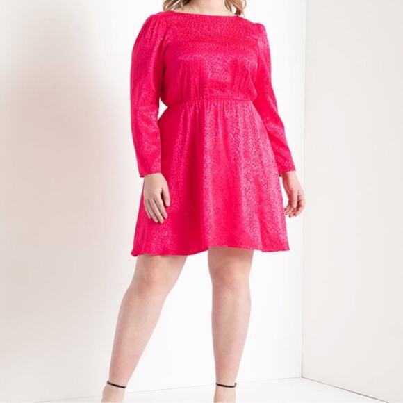 Eloquii Dresses & Skirts - Eloquii Printed Boat Neck Fit and Flare Dress NWT 20W